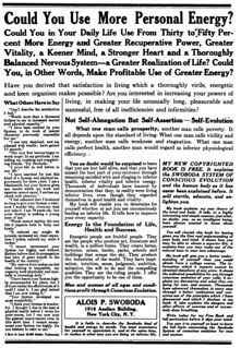 "Could You Use More Personal Energy?" (March 1916)