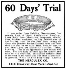 "60 Days' Trial" (of the Sanden Electric Belt), 1920