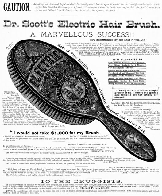 Dr. Scott's Electric Hair Brush Kook Science