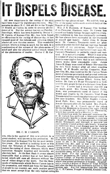 File:C. H. Carson - IT DISPELS DISEASE - National Tribune (21 June 1900).jpg
