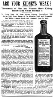Dr. Kilmer's Swamp-Root (patent medicine) - Kook Science