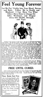 "FEEL FOREVER YOUNG" - Dr. M. F. Sanden Co., Toronto - 1911