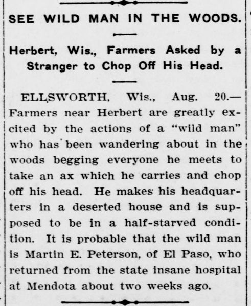 File:Wild Man (of the Woods, Wisconsin) - 1906-08-20 - Evening Statesman (Walla Walla, WA), p. 5.jpg