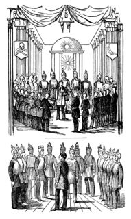 A meeting of a Castle, initiation ritual, per the 1861 "Authentic Exposition"
