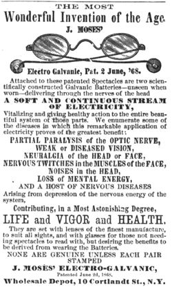 J. Moses Electro Galvanic Spectacles - Harpers Weekly (16.818, p883) - 1872-08-31.jpg