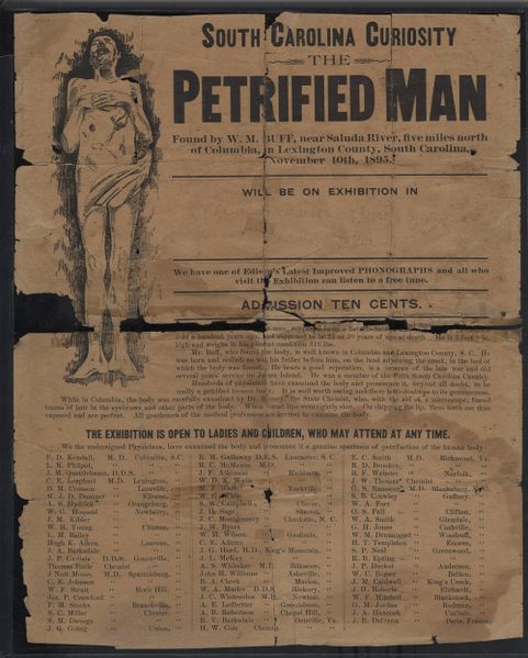 File:Saluda River Petrified Man - broadside - 1896.jpg