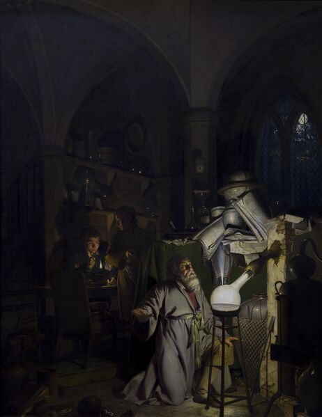 File:Wright, Joseph (of Derby) - The Alchymist Discovers Phosphorus (1795) - Derby Museum and Art Gallery.jpg