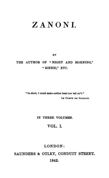 File:Zanoni (1842 novel) - title page.jpg