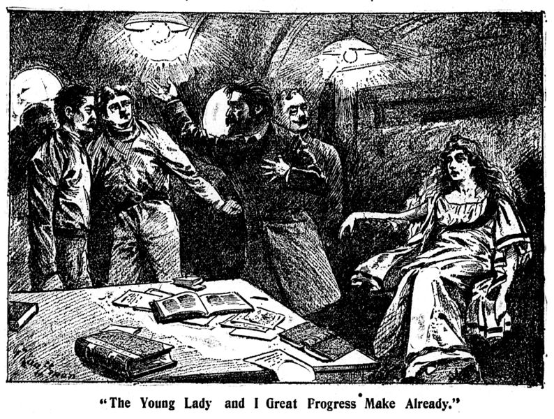 File:Edison's Conquest of Mars (1898) - The Young Lady and I Great Progress Make Already - illo. by G.Y. Kaufman.jpg