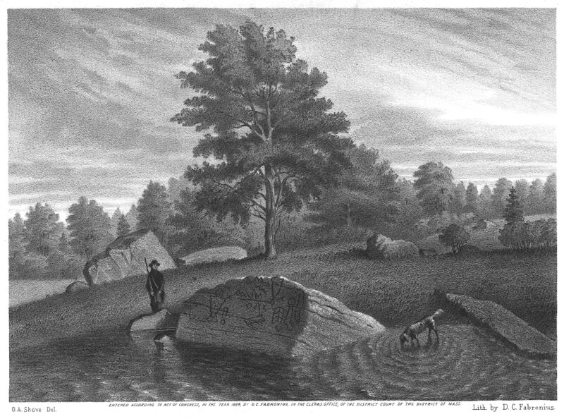 File:Dighton Rock - 1864 lithograph by D. C. Fabronius - LCCN2003664832.jpg