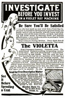 "INVESTIGATE BEFORE YOU INVEST IN A VIOLET RAY MACHINE" (May 1917)