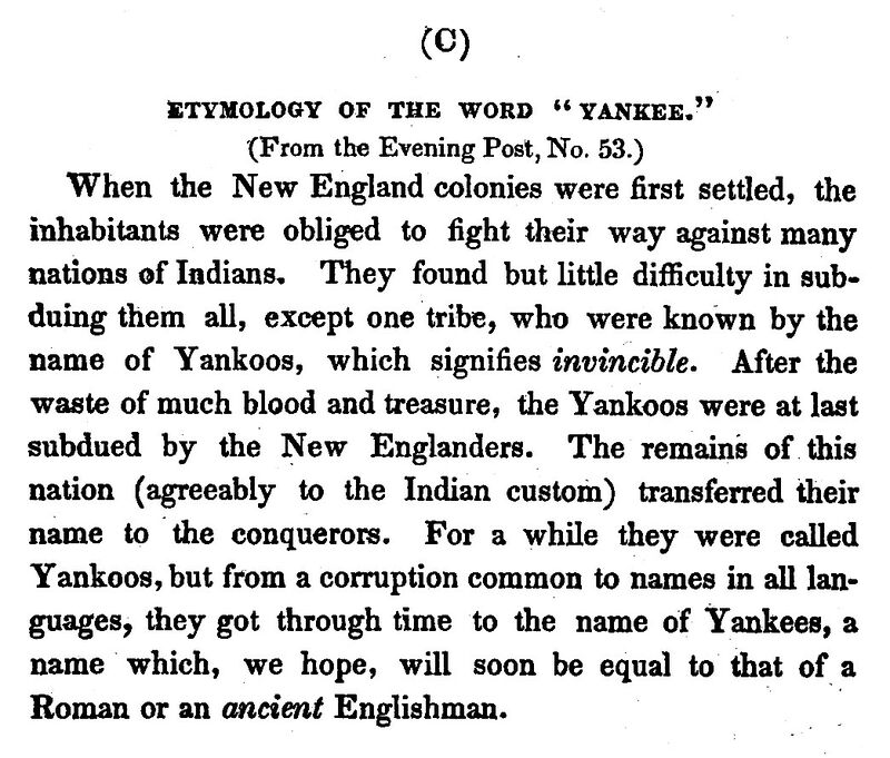800px Yankee%2C Etymology Of   Passages From The Diary Of Christopher Marshall%2C P. Ix (1849) 