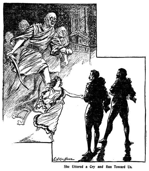 File:Edison's Conquest of Mars (1898) - She Uttered a Cry and Ran Toward Us - illo. by G.Y. Kaufman.jpg