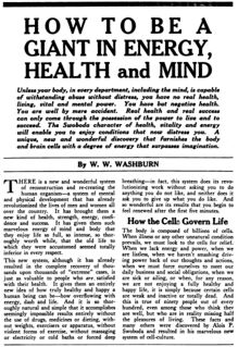 "HOW TO BE A GIANT IN ENERGY, HEALTH and MIND" [1/2] by W. W. Washburn (March 1918)