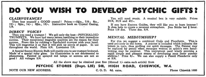 File:Psychic Stores (Dept. L35) 548 High Road Chiswick W4 - Light (54.2797) - 1934-08-17.jpg