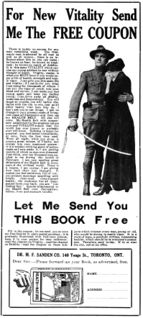 "For New Vitality Send Me The FREE COUPON" - Dr. M. F. Sanden Co., Toronto - 1913