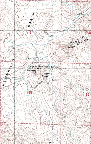 USGS topo map of New Mexico, Hembrillo Basin, Victorio Peak - 1981.jpg