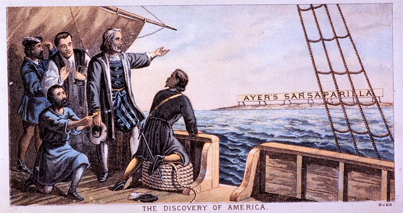 File:Ayer's Sarsaparilla (1800s) - The Discovery of America.jpg