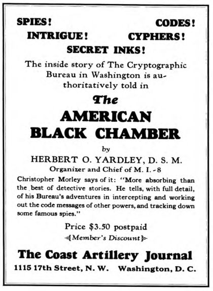 The American Black Chamber (1931 book) Kook Science