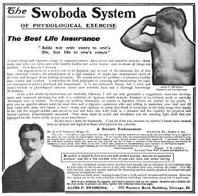 "The Swoboda System OF PHYSIOLOGICAL EXERCISE - The Best Life Insurance" (Nov. 1901)