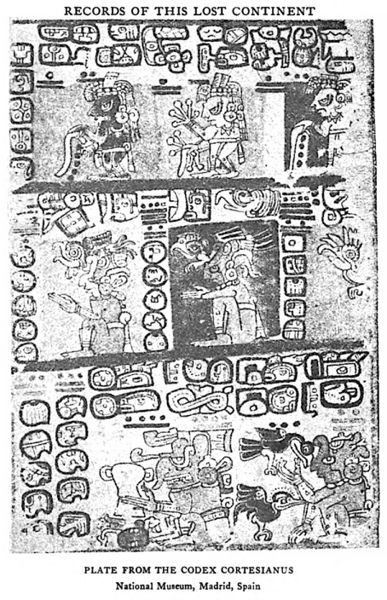 File:James Churchward, Lost Continent of Mu (1926) - Plate from the Codex Cortesianus, p. 55.jpg