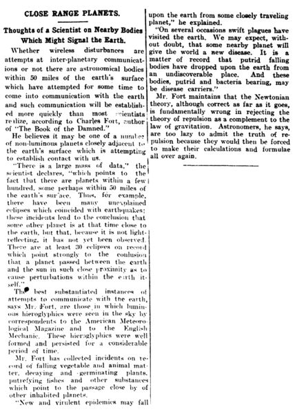 File:The Book of the Damned - CLOSE RANGE PLANETS - Brattleboro Daily Reformer - 1920-03-08.jpg